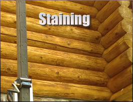  Wooster, Ohio Log Home Staining